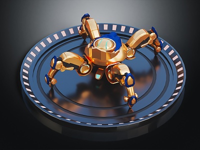 Modern robot machine spider mechanical spider 3d model