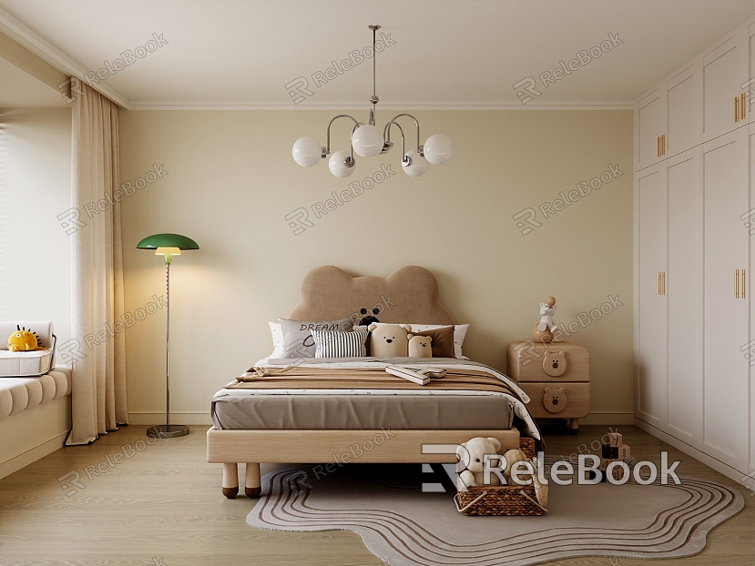 02 Universal Children's Room Modern Children's Room Children's Bed Children's Wardrobe Children's Toys model