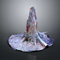 Colorful Tree Stump with Textured Roots Weathered Surface and Natural Patterns