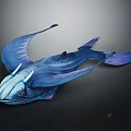 Fantasy Blue Purple Winged Creature With Starry Patterns And Elegant Design 3d model