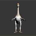 Feathered Dinosaur Model With Light Brown And White Plumage In Standing Posture