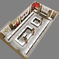 Jewelry Store Interior Design with Elegant Display Counters Ceiling Lights and Jewelry Displays