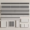 Different Types of Air Conditioner Vents with Modern Grille Designs and Shapes