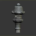 Traditional Carved Stone Lantern With Tiered Structure And Ornate Details