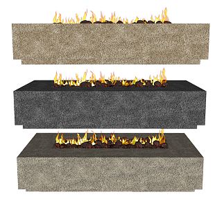 Modern Fireplace Patio Stove 3d model