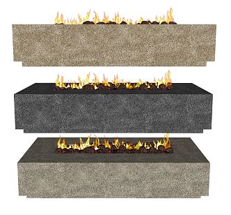 Modern Fireplace Patio Stove 3d model