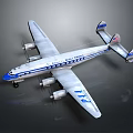 Vintage Air France Paris Model Airplane With Propellers For Aerospace