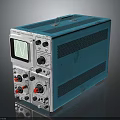 Vintage Turquoise Electronic Oscilloscope With Screen Knobs Buttons And Worn Surface 3d model