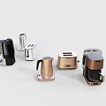 Modern Kitchen Appliances Collection With Coffee Maker Toaster Kettle And Sleek Design 3d model