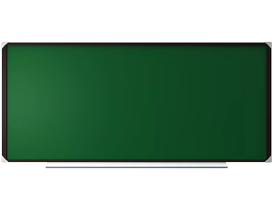 Green Blackboard With Black Frame And Silver Base For Educational Settings 3d model