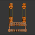 Industrial Mechanical Equipment With Orange Structural Components And Heavy Duty Base Frame