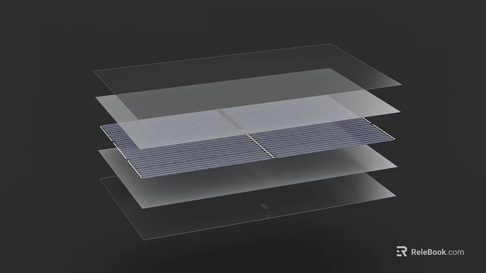 Transparent Solar Panel Modules For Home Daily Electrical Appliances Use 3d model 
