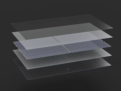 Transparent Solar Panel Modules For Home Daily Electrical Appliances Use 3d model