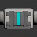 Compact Mechanical Device With Gray White Body Orange Base Grilles And Control Panel