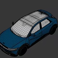 Hyundai Modern Blue SUV with Black Roof UK Plate and Stylish Black Wheels