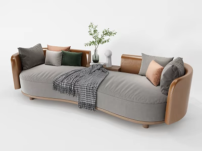 Modern Multiplayer Sofa Double Sofa 3d model