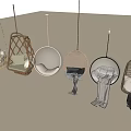 Stylish Hanging Chairs in Various Rattan and Cushioned Designs for Modern Home Decor