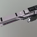 Modern Sci Fi Pistol With Silver Black Color Scheme And Pink XINUOPO Logo
