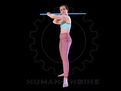 Modern Yoga Temperament Beauty 3d model Modern Yoga Temperament Beauty 3d model
