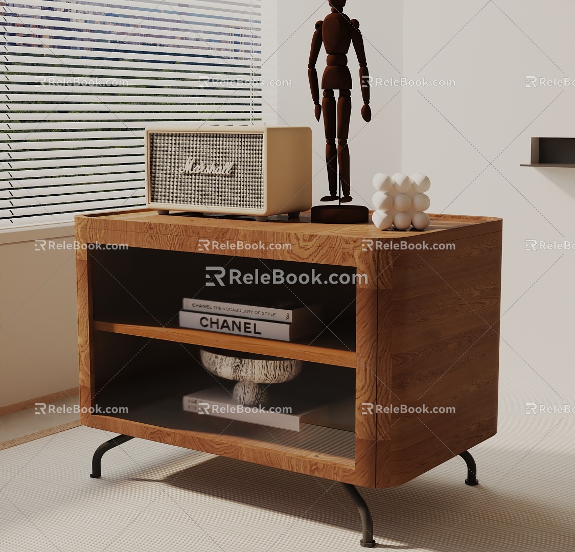 Modern Bedside Cabinet 3d model