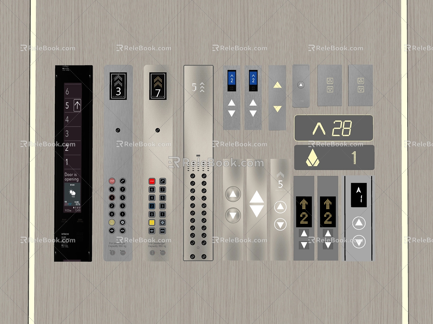 Modern Switch Keys Elevator Switch Elevator Keys Elevator Panel Keys Panel Floor Keys 3d model