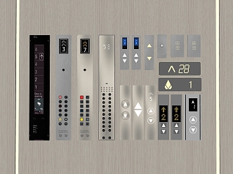 Modern Switch Keys Elevator Switch Elevator Keys Elevator Panel Keys Panel Floor Keys 3d model