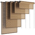 Curtain Rolling Bamboo Curtain Sunshade 3d model