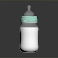 Practical Baby Bottle With Green Lid Transparent Body And 500ml Capacity For Infants