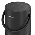 Dual Bose Black And White Portable Speakers With Handle And Cylindrical Design
