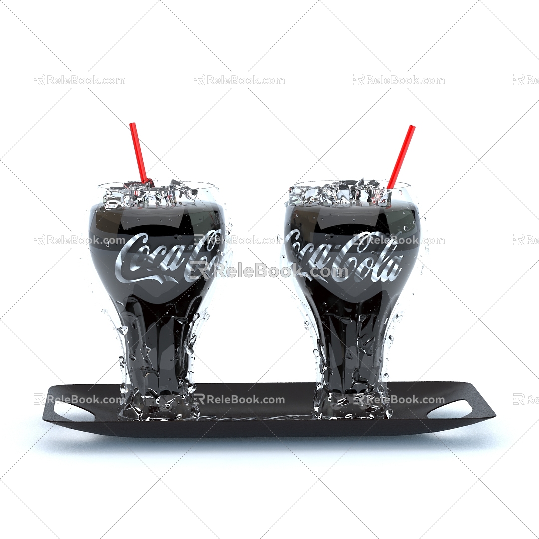 Beverage Coca-Cola Glass Habit Tray 3d model