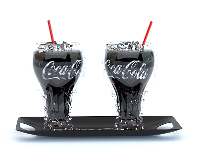 Beverage Coca-Cola Glass Habit Tray 3d model