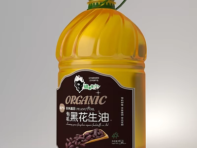Premium Organic Black Peanut Oil 5L Bottle With Natural Ingredients 3d model