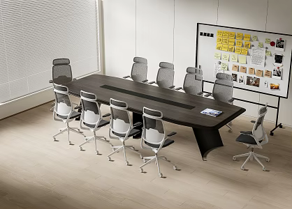 Modern Meeting Table and Chair Office Desk and Chair 3d model