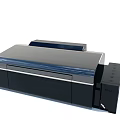 Modern Commercial Printer With Black Blue Design And Advanced Control Panel For Business Use 3d model