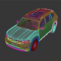 Silver SUV With Black Roof Front Grille Design And Alloy Wheels