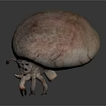 Game Film Monster Character With Large Head Rough Skin Sharp Teeth Insect Legs