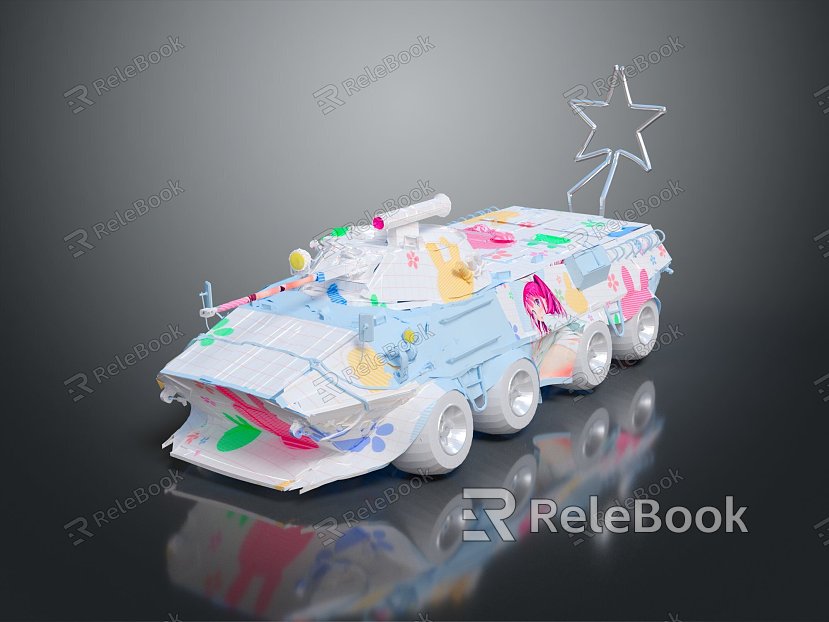 Modern Bulletproof Car Armed Car Armed Bulletproof Car Military Jeep model