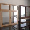 Window casement window aluminum clad wood window 3d model