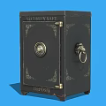 Black Security Safe With Deposit Label Lock And Metal Handle For Home