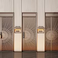 Three Luxury Entrance Gates Ornate Metal Design 888 666 Number Plates Light Wall Dark Floor