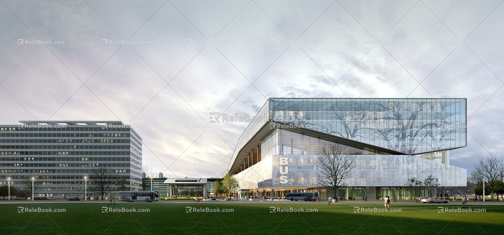 Public office commercial special-shaped building 3d model