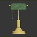 Decorative Green Stone Ornament With Golden Stand And Hanging Chain