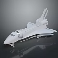 White Space Shuttle Model Design With Aerodynamic Structure For Cosmic Exploration And Astronautic Missions 3d model