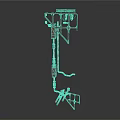 Heavy Duty Metal Equipment With Vertical Frame Connecting Parts And Support Base