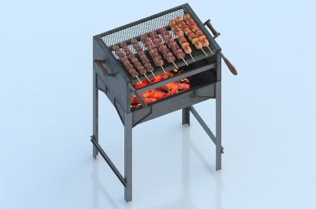 Grill Table 3d model