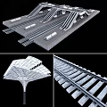 modern high-speed railway station train high-speed railway station 3d model