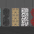 Decorative Laser Cut Room Dividers With Intricate Patterns In Various Colors 3d model
