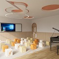 Music classroom 3d model