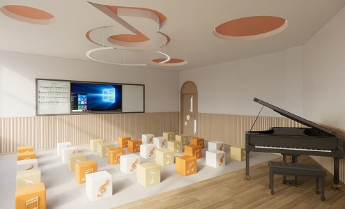 Music classroom 3d model