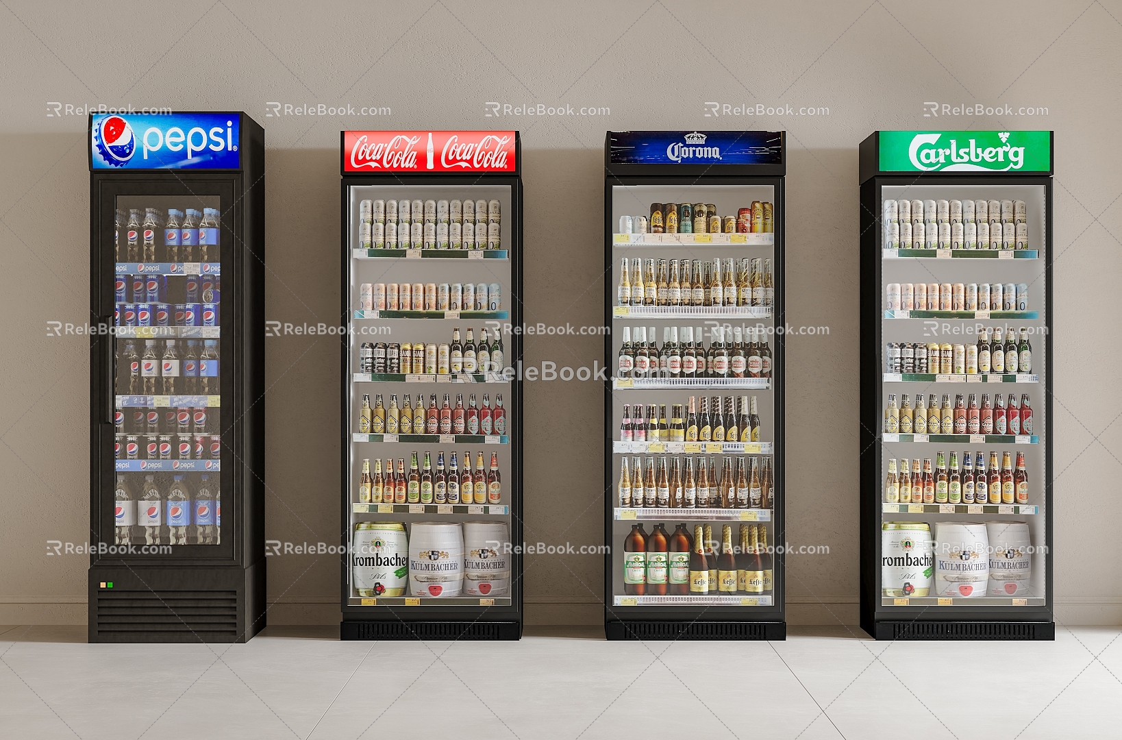 Freezer Beverage Cabinet Refrigerator Cabinet Wine Cabinet Beverage Display Cabinet Beverage Sale Cabinet 3d model